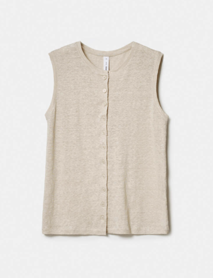 SL6805010228 Բլուզ անթև գործվածք  Linen